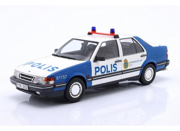 Saab Saab 9000 CD Police Sweden 1990 - 1:18 - Triple 9 Collection