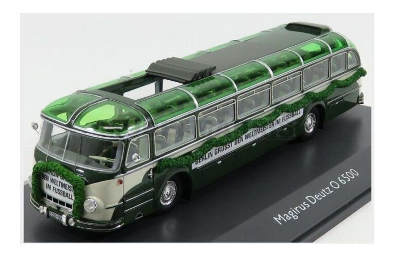 Magirus Magirus Deutz O6500 Coach Winner Team Football World Cup WM Open Roof 1954 - 1:43 - Schuco Magirus Magirus Deutz O6500 Coach Winner Team Football World Cup WM Open Roof 1954 - 1:43 - Schuco