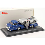 Mercedes-Benz Mercedes-Benz Rennwagen-Schnelltransporter 1955 + 300 SLR Spider + Figure - 1:43 - Schuco Mercedes-Benz Mercedes-Benz Rennwagen-Schnelltransporter 1955 + 300 SLR Spider + Figure - 1:43 - Schuco