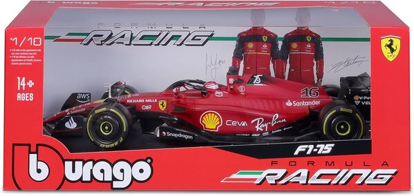 Formule 1 Ferrari F1-75 #16 (C. Leclerc) - 1:18 - Bburago