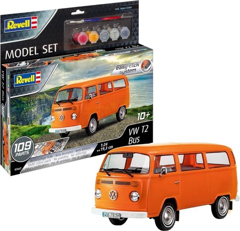 Volkswagen T2 Bus + Aqua Color - 1:24 - Revell Volkswagen T2 Bus + Aqua Color - 1:24 - Revell
