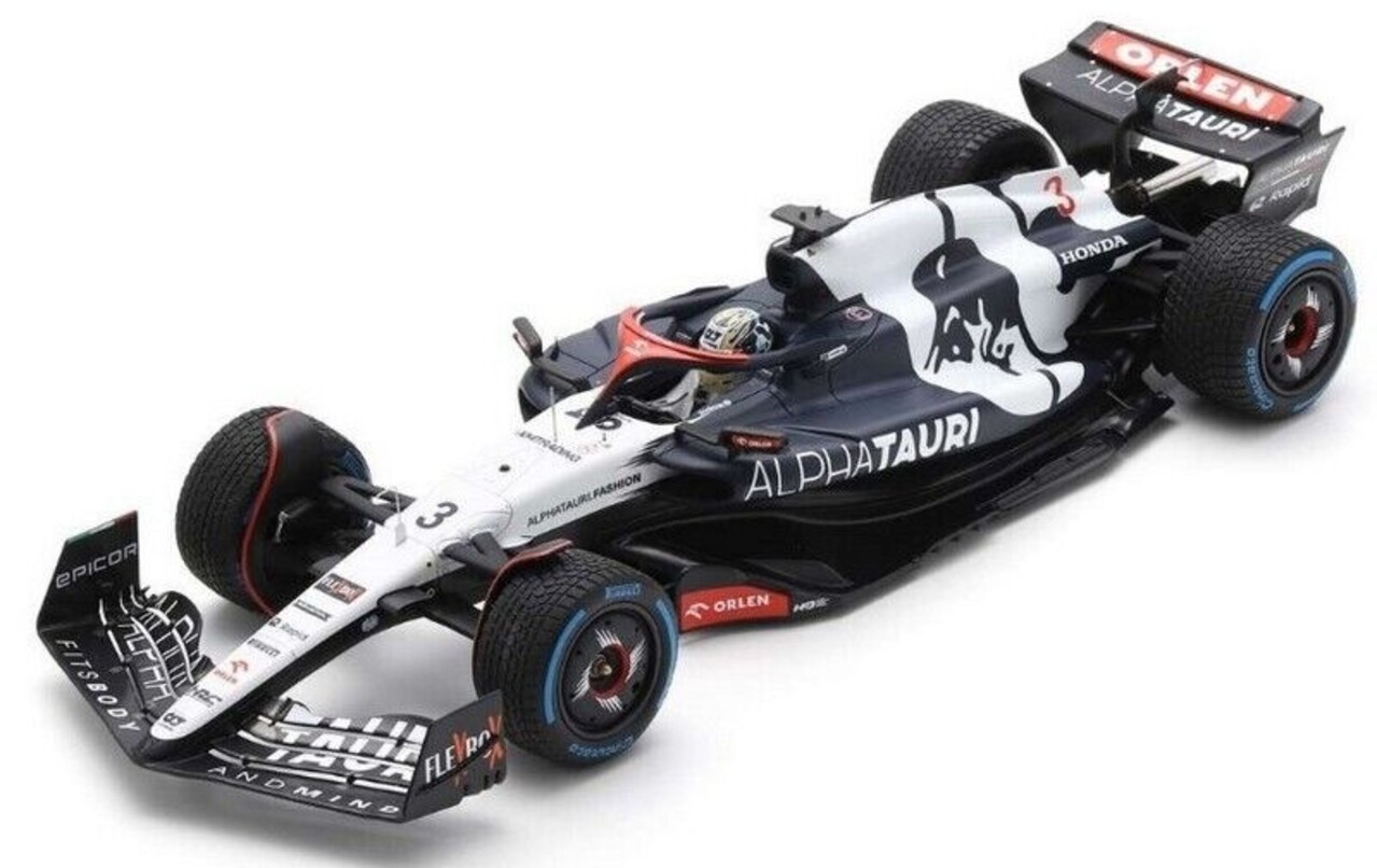 Formule 1 Alpha Tauri #3 10th GP Belgium 2023 Sprint Race with Wet Tyres D.Ricciardo - 1:18 - Spark