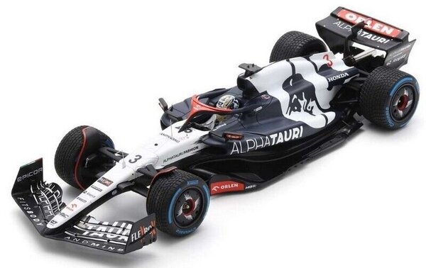 Formule 1 Alpha Tauri #3 10th GP Belgium 2023 Sprint Race with Wet Tyres D.Ricciardo - 1:18 - Spark