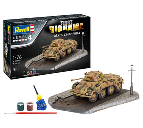 Revell First Diorama Sd.Kfz. 234/2 Puma (Level 4) + Paint Set - Revell Revell First Diorama Sd.Kfz. 234/2 Puma (Level 4) + Paint Set - Revell