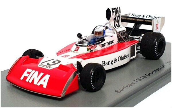 Formule 1 Surtees TS16 Bang & Olufsen - FINA #19 GP Germany 1974 - 1:43 - Spark Formule 1 Surtees TS16 Bang & Olufsen - FINA #19 GP Germany 1974 - 1:43 - Spark