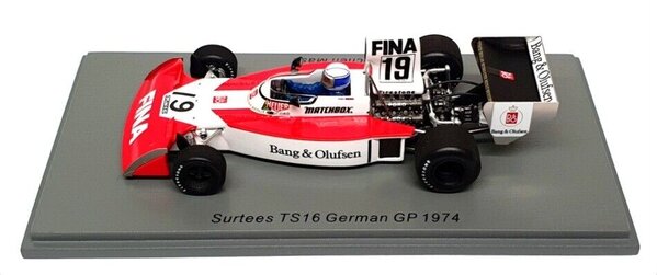 Formule 1 Surtees TS16 Bang & Olufsen - FINA #19 GP Germany 1974 - 1:43 - Spark Formule 1 Surtees TS16 Bang & Olufsen - FINA #19 GP Germany 1974 - 1:43 - Spark