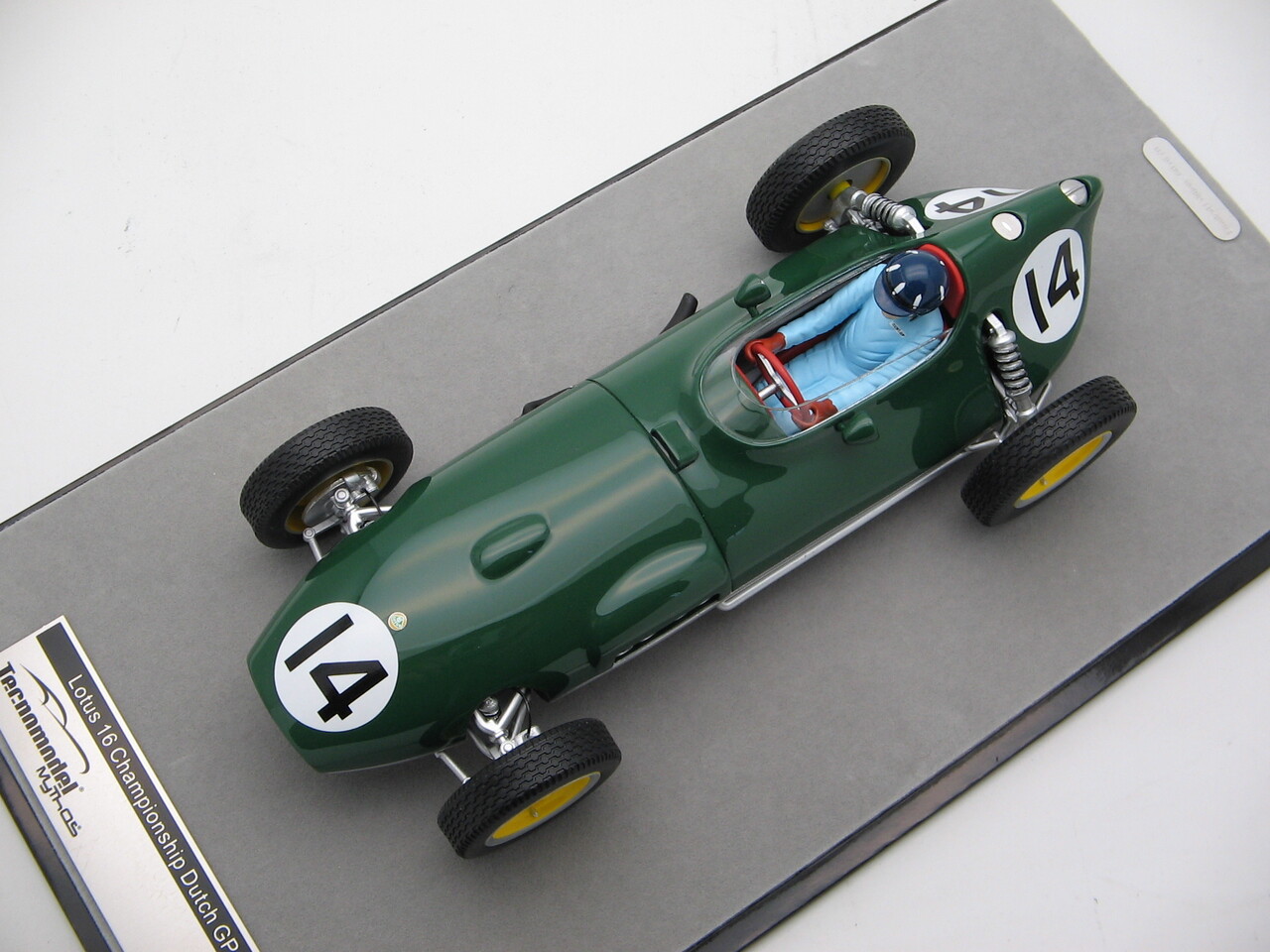 Formule 1 Lotus 16 #14 Dutch GP 1959 - 1:18 - Tecnomodel Mythos Formule 1 Lotus 16 #14 Dutch GP 1959 - 1:18 - Tecnomodel Mythos