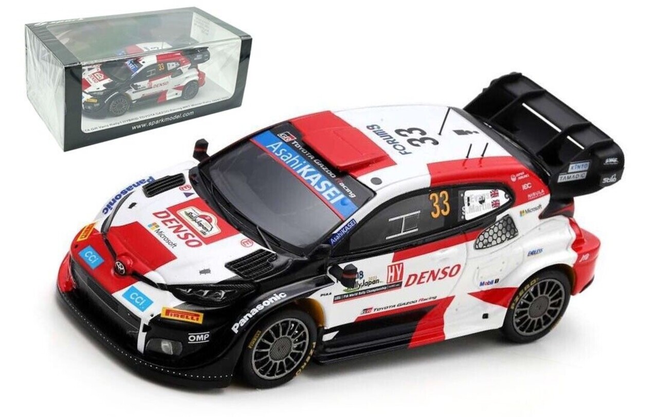 Toyota Toyota GR Yaris Rally 1 Hybrid #33 Toyota GAZOO Racing Winner Rally Japan 2023 - 1:43 - Spark Toyota Toyota GR Yaris Rally 1 Hybrid #33 Toyota GAZOO Racing Winner Rally Japan 2023 - 1:43 - Spark
