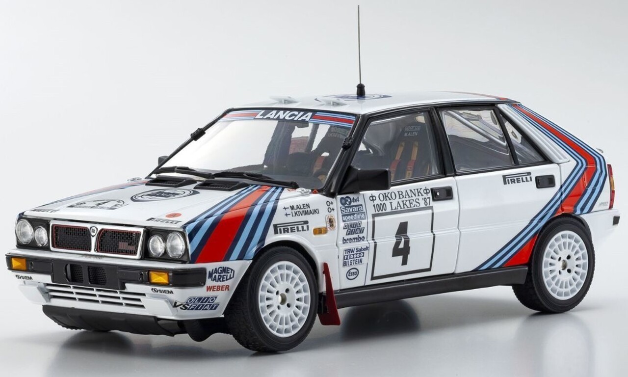 Lancia Lancia Delta HF Integrale 4WD #4 Team Lancia Winner Rally 1000 Lakes 1987 - 1:18 - Kyosho