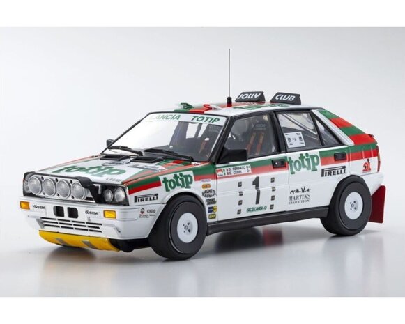 Lancia  Lancia Delta HF Integrale 4WD #1 Team Lancia Totip Winner Rally Targa Florio 1987 (Night Version)- 1:18 - Kyosho Lancia  Lancia Delta HF Integrale 4WD #1 Team Lancia Totip Winner Rally Targa Florio 1987 (Night Version)- 1:18 - Kyosho