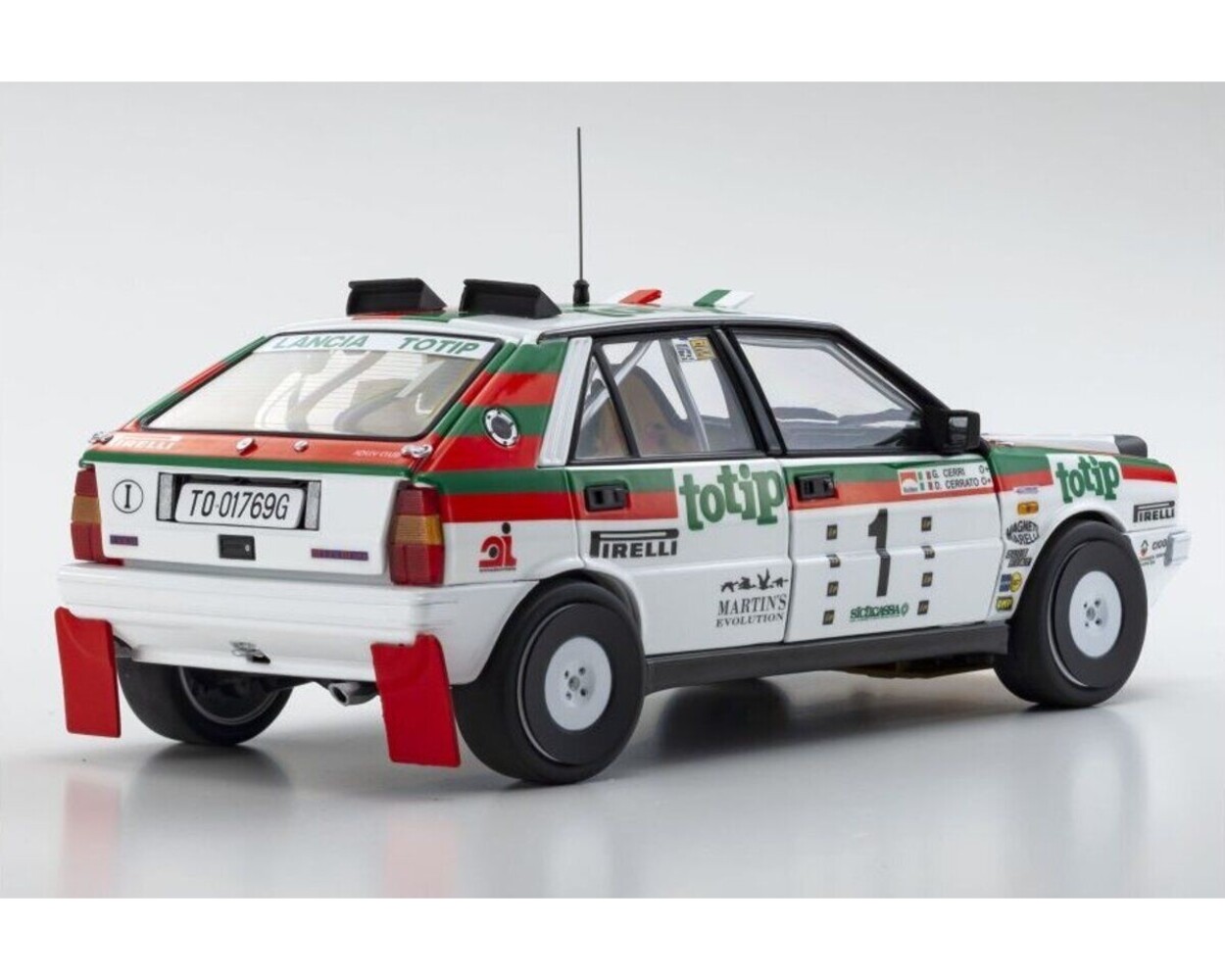 Lancia  Lancia Delta HF Integrale 4WD #1 Team Lancia Totip Winner Rally Targa Florio 1987 (Night Version)- 1:18 - Kyosho Lancia  Lancia Delta HF Integrale 4WD #1 Team Lancia Totip Winner Rally Targa Florio 1987 (Night Version)- 1:18 - Kyosho
