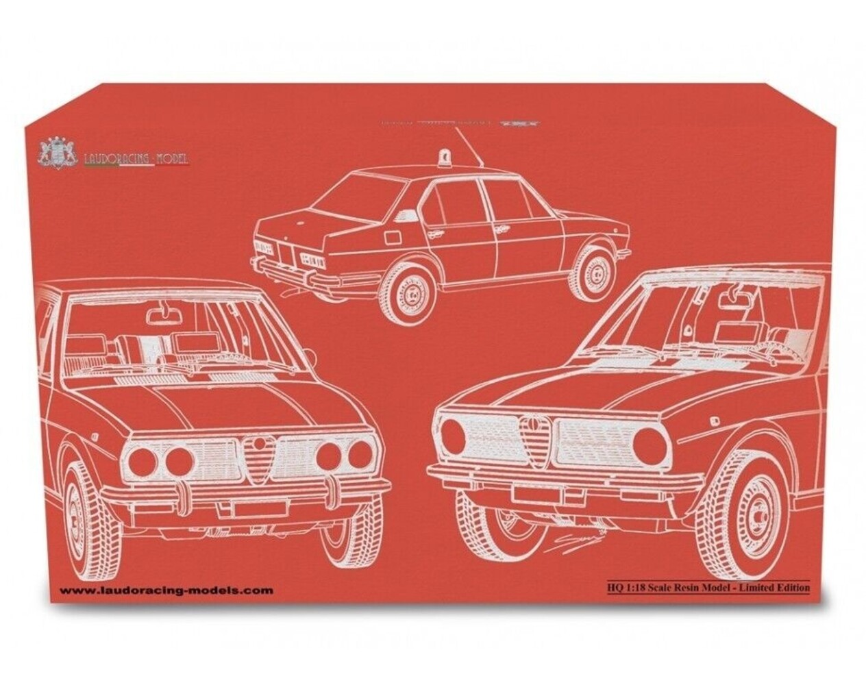 Alfa Romeo Alfa Alfetta 1.8 1972 Polizia - 1:18 - Laudoracing - Model Alfa Romeo Alfa Alfetta 1.8 1972 Polizia - 1:18 - Laudoracing - Model