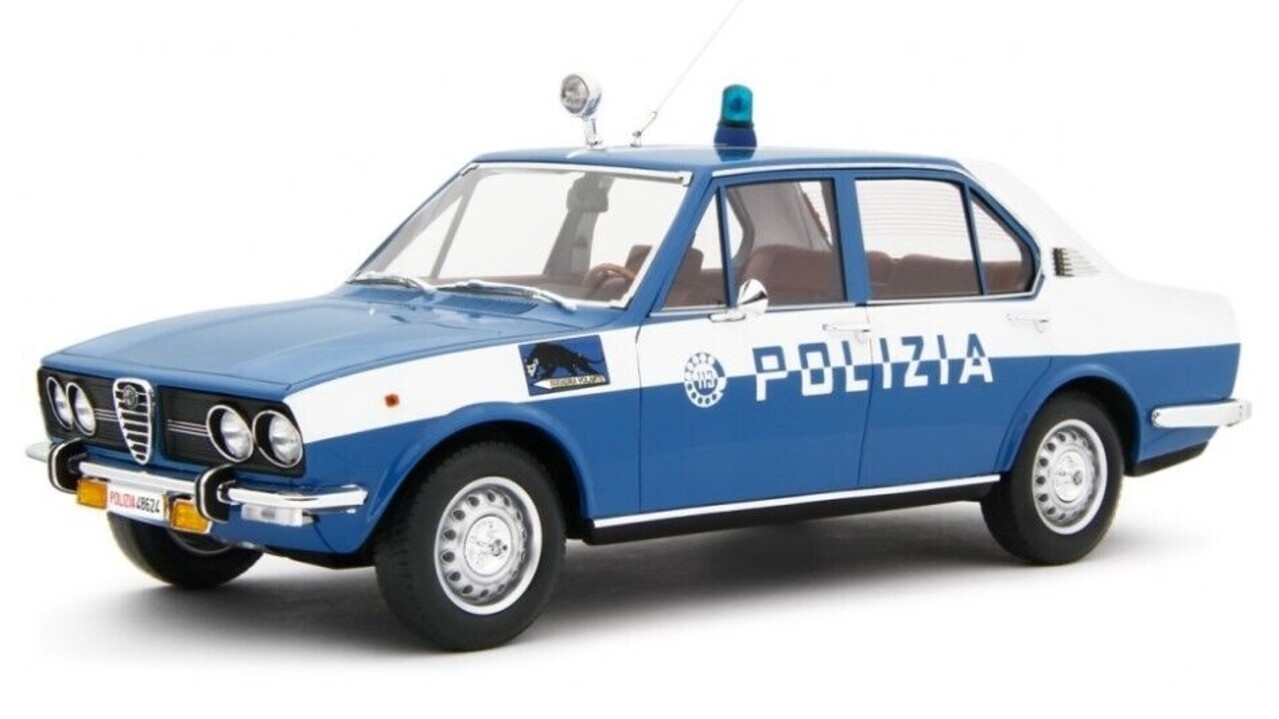 Alfa Romeo Alfa Alfetta 1.8 1972 Polizia - 1:18 - Laudoracing - Model Alfa Romeo Alfa Alfetta 1.8 1972 Polizia - 1:18 - Laudoracing - Model