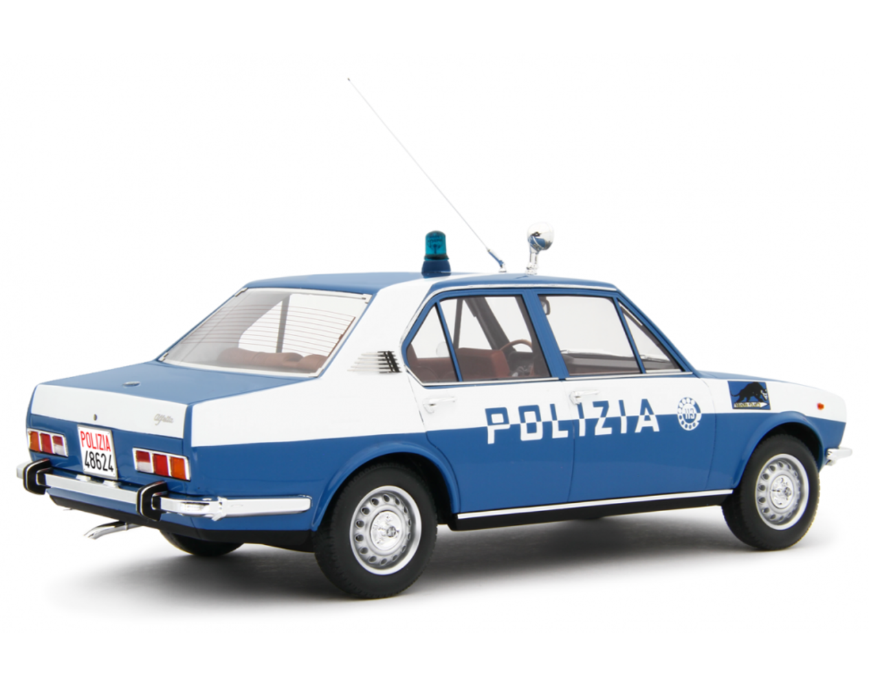 Alfa Romeo Alfa Alfetta 1.8 1972 Polizia - 1:18 - Laudoracing - Model Alfa Romeo Alfa Alfetta 1.8 1972 Polizia - 1:18 - Laudoracing - Model