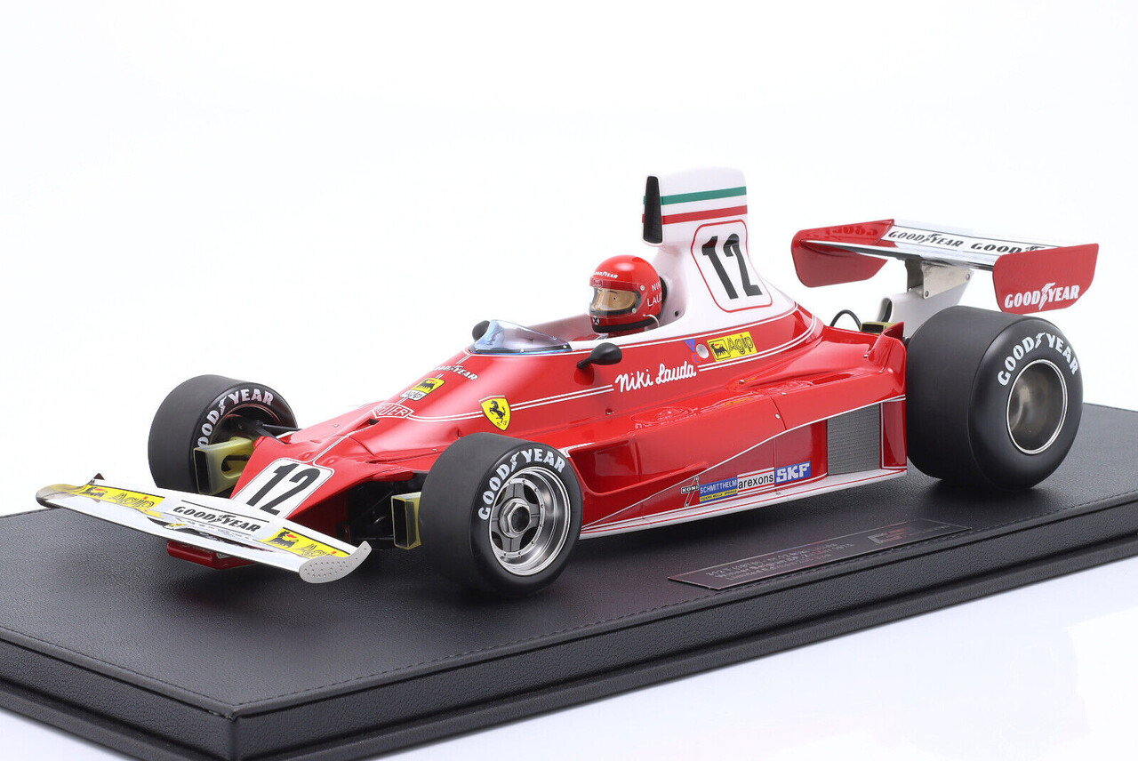 Formule 1 Ferrari 312T #12 Team Ferrari Sefac World  Champion Winner GP Belgium Zolder 1975 + Pilot Figure - 1:12 - GP Replicas Formule 1 Ferrari 312T #12 Team Ferrari Sefac World  Champion Winner GP Belgium Zolder 1975 + Pilot Figure - 1:12 - GP Replicas