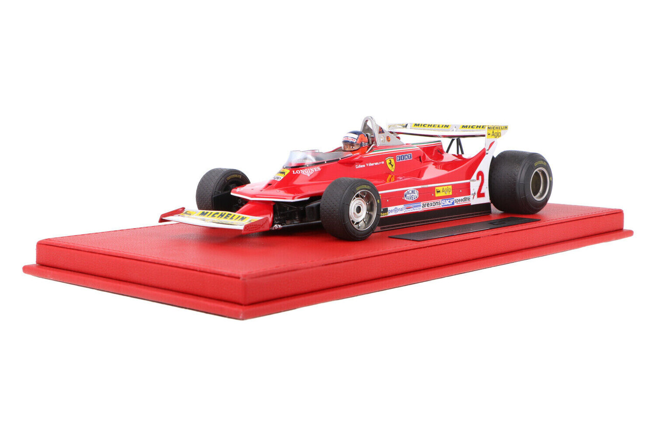 Formule 1 Ferrari 126C #2 Qualifying GP Italy Imola 1980 + Pilot Figure Gilles Villeneuve - 1:18 - GP Replicas
