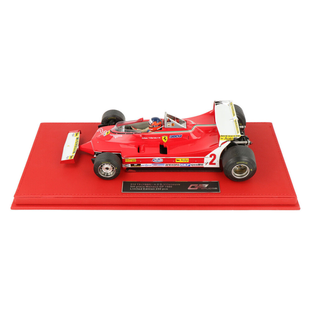 Formule 1 Ferrari 126C #2 Qualifying GP Italy Imola 1980 + Pilot Figure Gilles Villeneuve - 1:18 - GP Replicas