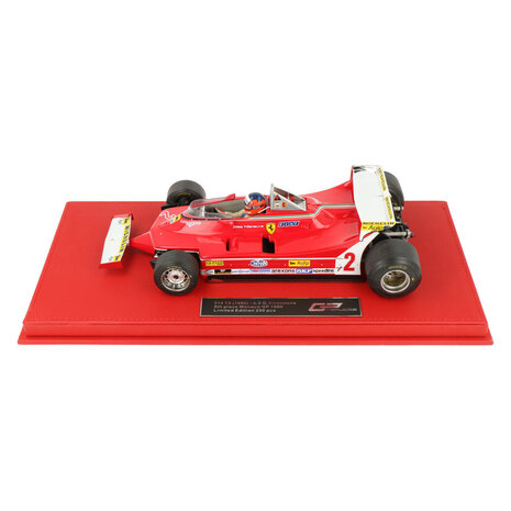 Formule 1 Ferrari 126C #2 Qualifying GP Italy Imola 1980 + Pilot Figure Gilles Villeneuve - 1:18 - GP Replicas