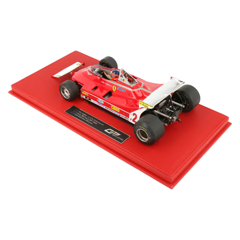 Formule 1 Ferrari 126C #2 Qualifying GP Italy Imola 1980 + Pilot Figure Gilles Villeneuve - 1:18 - GP Replicas
