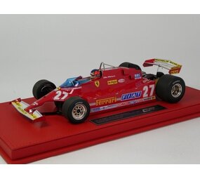 Formule 1 Ferrari 126CX Comprex Turbo #27 GP Long Beach USA 1981 + Pilot Figure G. Villeneuve - 1:18 - GP Replicas Formule 1 Ferrari 126CX Comprex Turbo #27 GP Long Beach USA 1981 + Pilot Figure G. Villeneuve - 1:18 - GP Replicas