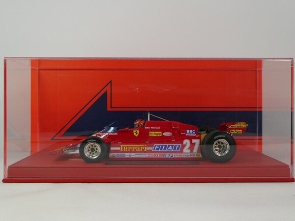 Formule 1 Ferrari 126CX Comprex Turbo #27 GP Long Beach USA 1981 + Pilot Figure G. Villeneuve - 1:18 - GP Replicas