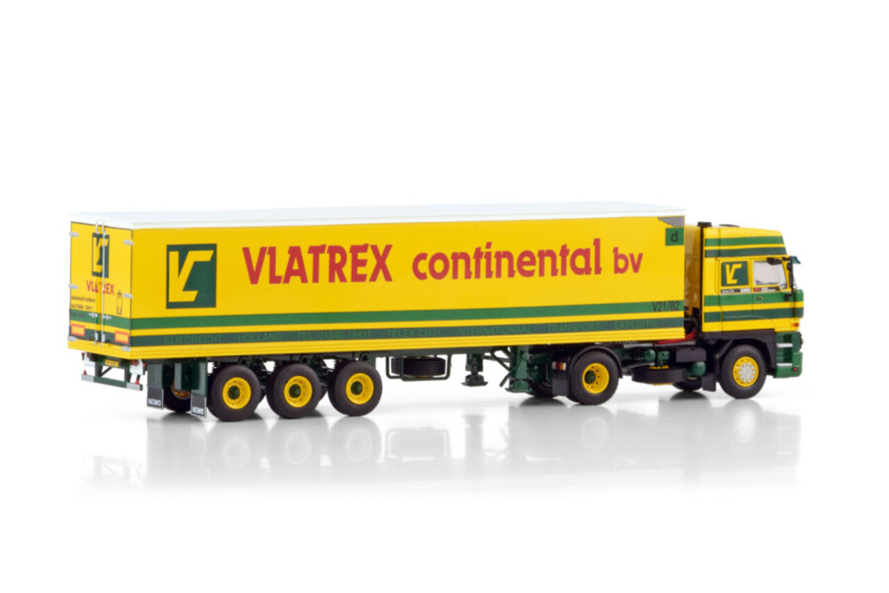 Daf DAF 3300 Space Cab 4x2 + Semi Reefer Trailer 3 Axle 'Vlatrex' - 1:50 - WSI Models Daf DAF 3300 Space Cab 4x2 + Semi Reefer Trailer 3 Axle 'Vlatrex' - 1:50 - WSI Models
