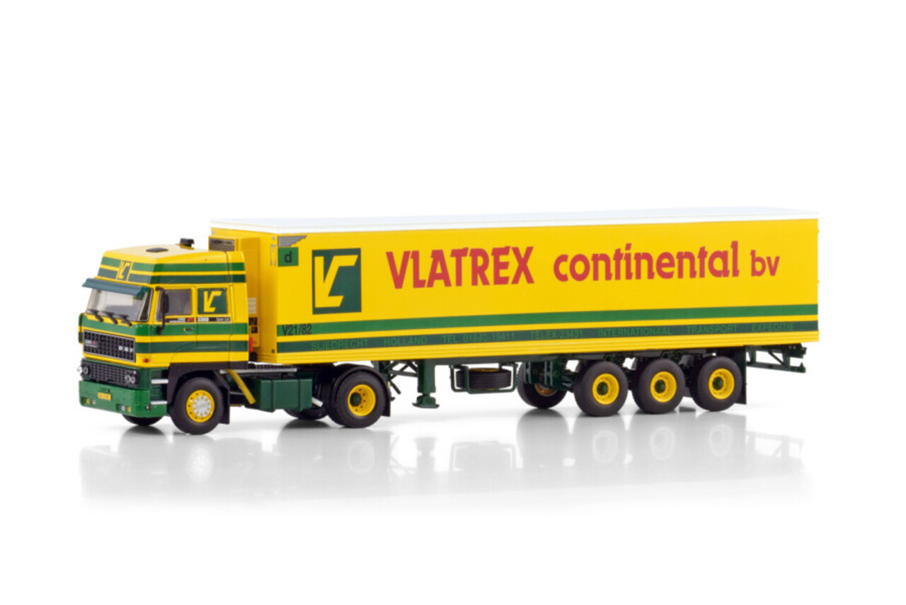 Daf DAF 3300 Space Cab 4x2 + Semi Reefer Trailer 3 Axle 'Vlatrex' - 1:50 - WSI Models Daf DAF 3300 Space Cab 4x2 + Semi Reefer Trailer 3 Axle 'Vlatrex' - 1:50 - WSI Models