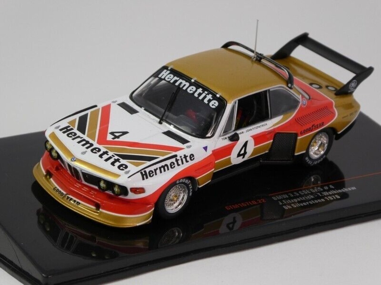 BMW BMW 3.5 CSL Gr.5 #4 6H Silverstone 1976 'Hermetite' - 1:43 - IXO Models