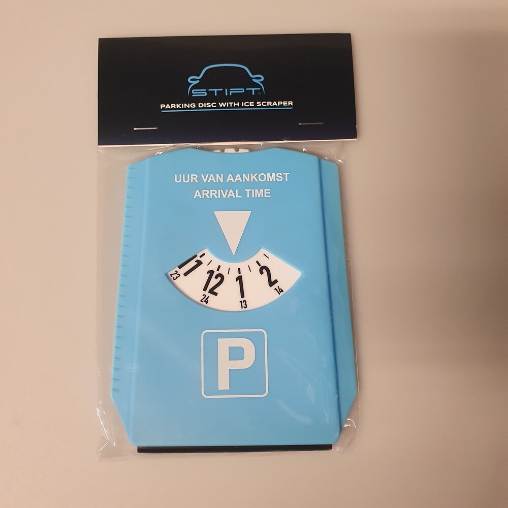 Stipt Parkeerschijf met ijskrabber