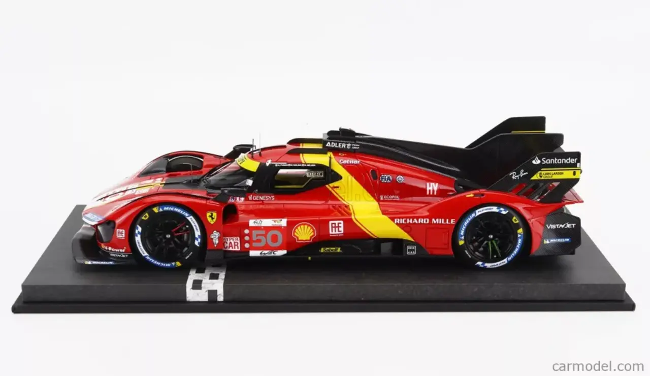 Ferrari Ferrari 499P 3.0L Turbo V6 #50 5th 24H Le Mans (Pole Position) 2023 + Showcase- 1:18 - BBR Ferrari Ferrari 499P 3.0L Turbo V6 #50 5th 24H Le Mans (Pole Position) 2023 + Showcase- 1:18 - BBR