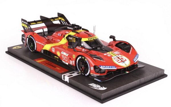 Ferrari Ferrari 499P 3.0L Turbo V6 #50 5th 24H Le Mans (Pole Position) 2023 + Showcase- 1:18 - BBR Ferrari Ferrari 499P 3.0L Turbo V6 #50 5th 24H Le Mans (Pole Position) 2023 + Showcase- 1:18 - BBR