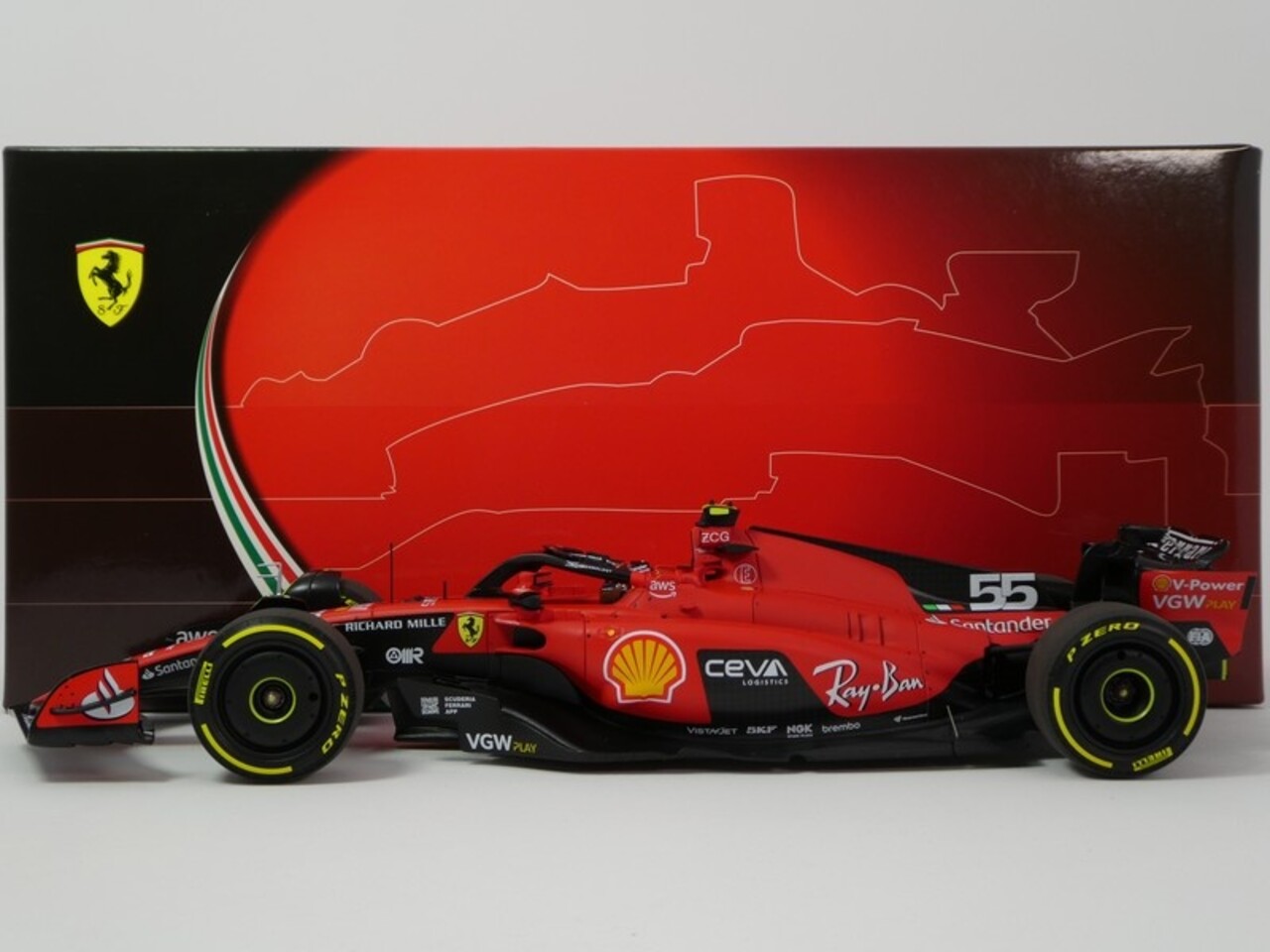 Formule 1 Ferrari  SF-23 #55 GP Belgium 2023 C. Sainz  - 1:18 - BBR