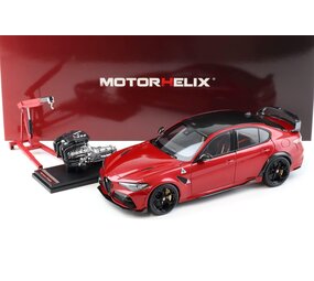Alfa Romeo Alfa Romeo Giulia GTAm + Engine + Accessories  2021 - 1:18 - MotorHelix