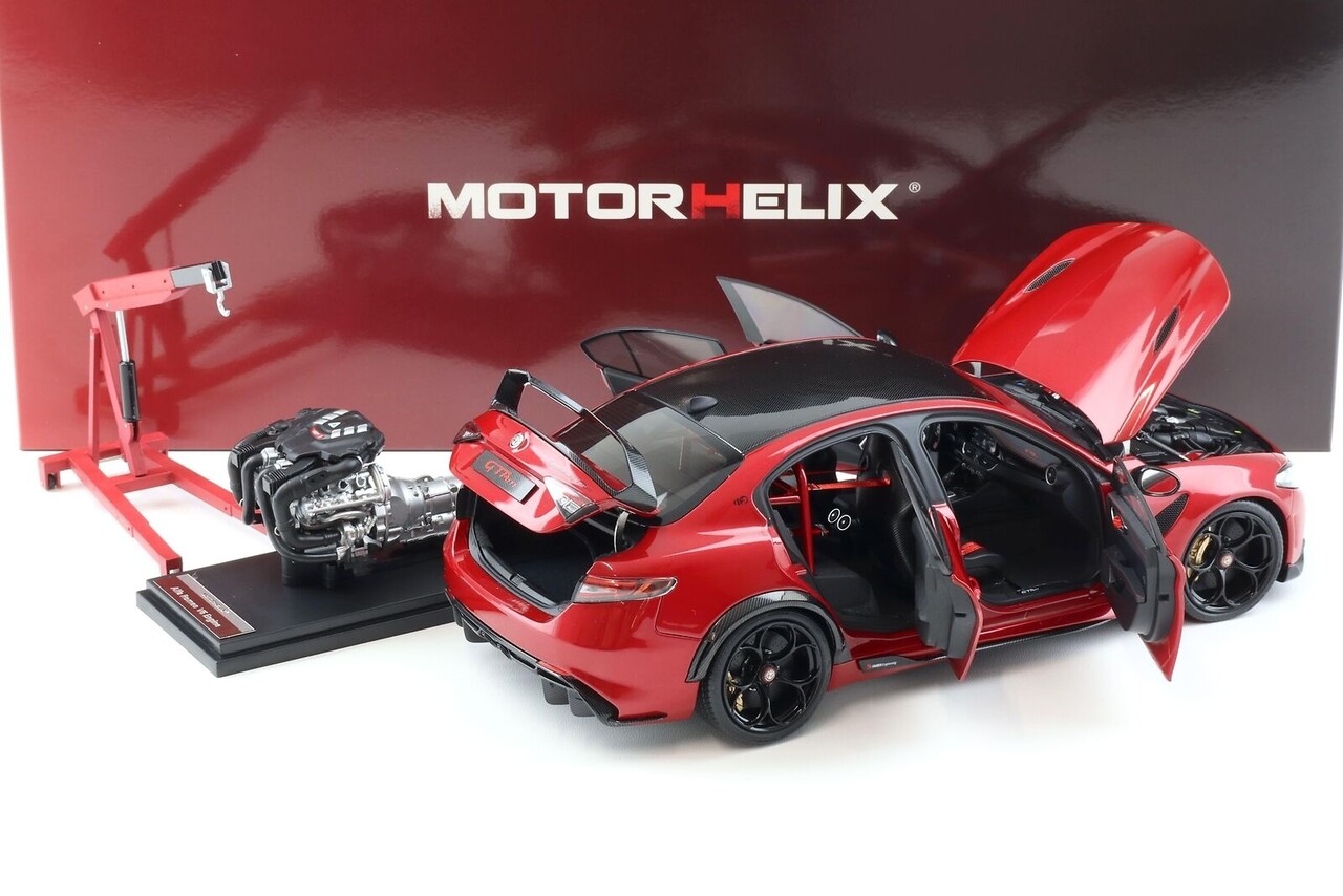 Alfa Romeo Alfa Romeo Giulia GTAm + Engine + Accessories  2021 - 1:18 - MotorHelix