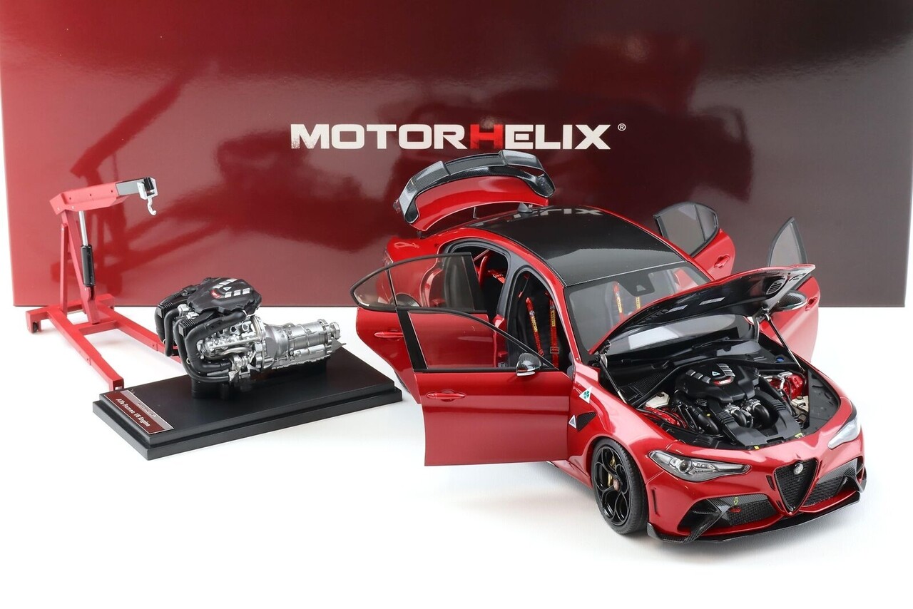 Alfa Romeo Alfa Romeo Giulia GTAm + Engine + Accessories  2021 - 1:18 - MotorHelix