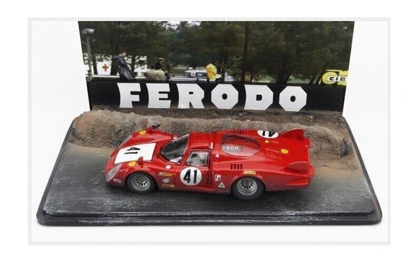 Alfa Romeo Alfa Romeo 33.2 Long Tail #41 Team Autodelta 24H Le Mans 1968 (Diorama) - 1:43 - Best Model Alfa Romeo Alfa Romeo 33.2 Long Tail #41 Team Autodelta 24H Le Mans 1968 (Diorama) - 1:43 - Best Model