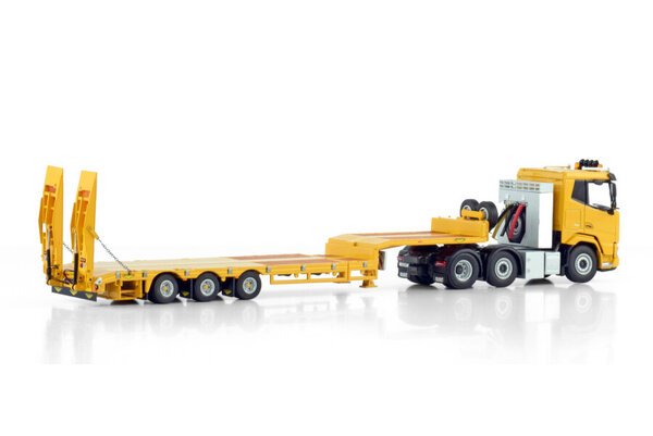 Daf DAF XF SL 6x2 Twin Steer + Semi Lowloader (3 Axle) + Ramps - 1:50 - WSI Models Daf DAF XF SL 6x2 Twin Steer + Semi Lowloader (3 Axle) + Ramps - 1:50 - WSI Models