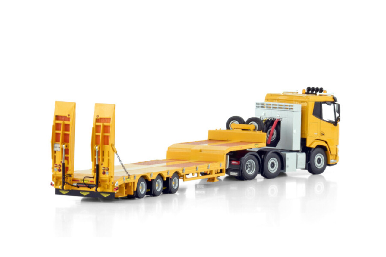 Daf DAF XF SL 6x2 Twin Steer + Semi Lowloader (3 Axle) + Ramps - 1:50 - WSI Models Daf DAF XF SL 6x2 Twin Steer + Semi Lowloader (3 Axle) + Ramps - 1:50 - WSI Models
