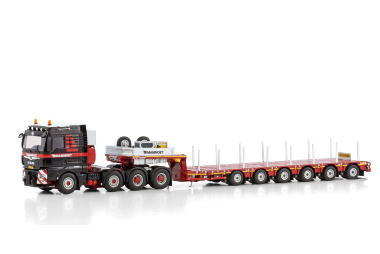 MAN MAN TGX XLX Euro 6C (Facelift) 8x4 + Manoovr 6 Axle 'Mammoet' - 1:50 - WSI Models MAN MAN TGX XLX Euro 6C (Facelift) 8x4 + Manoovr 6 Axle 'Mammoet' - 1:50 - WSI Models