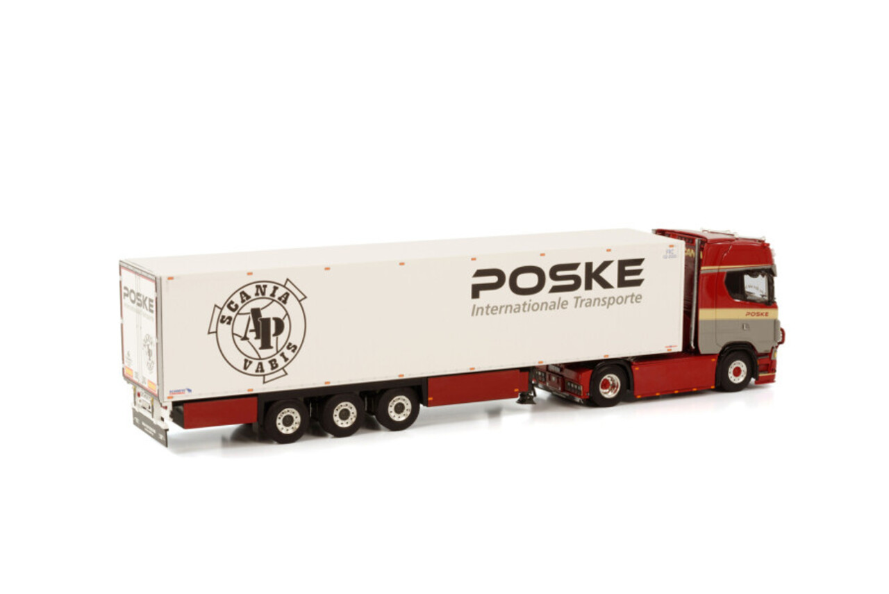 Scania Scania S Highline CS20H 4x2 + Reefer Trailer 3 Axle 'Poske' - 1:50 - WSI Models Scania Scania S Highline CS20H 4x2 + Reefer Trailer 3 Axle 'Poske' - 1:50 - WSI Models
