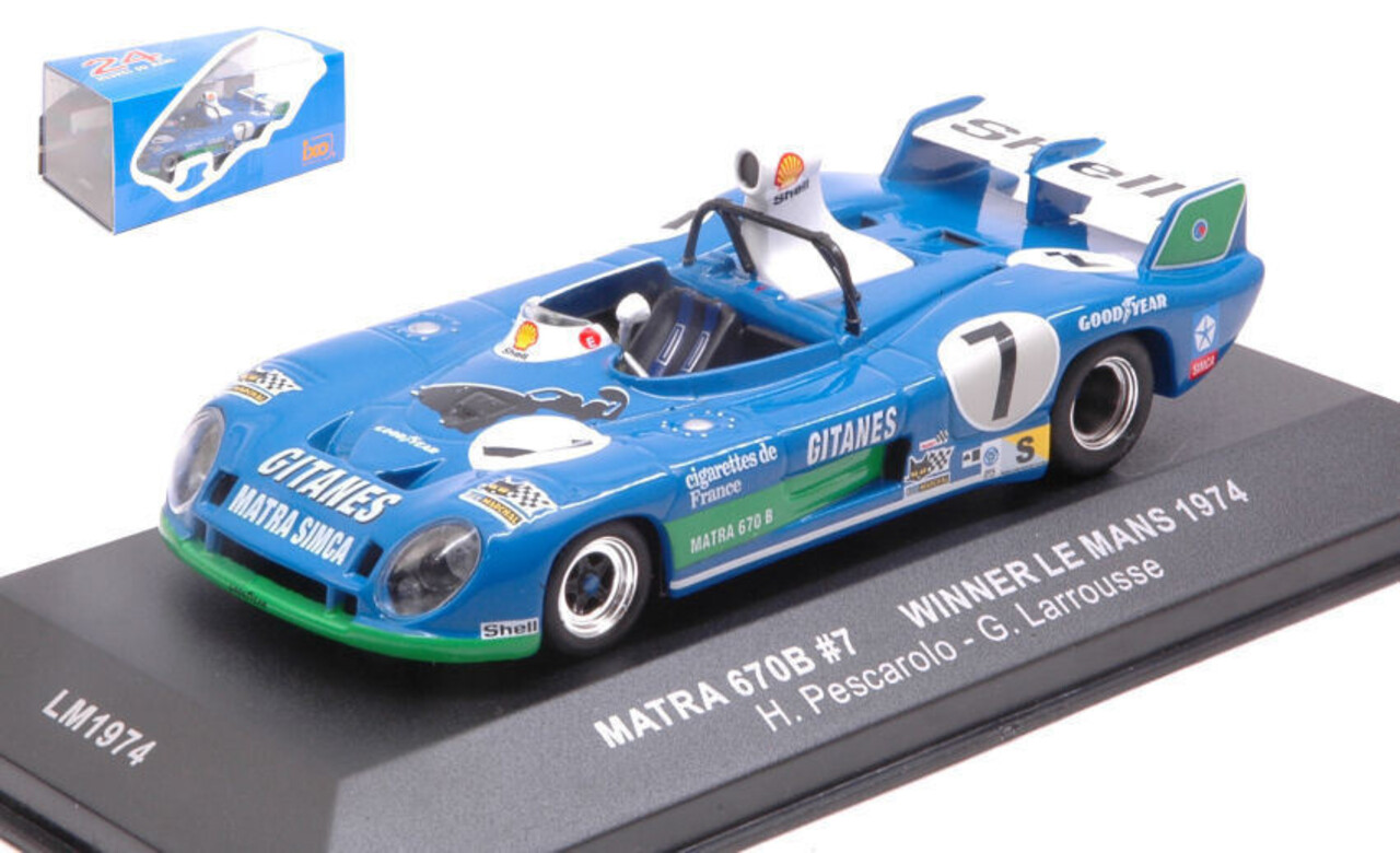 Matra Matra 670B #7 Winner Le Mans 1974 - 1:43 - IXO Models Matra Matra 670B #7 Winner Le Mans 1974 - 1:43 - IXO Models