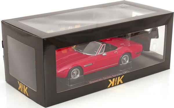 Maserati Maserati Ghibli Spider Cabriolet Open + Spoke Rims 1970 - 1:18 - KK Scale