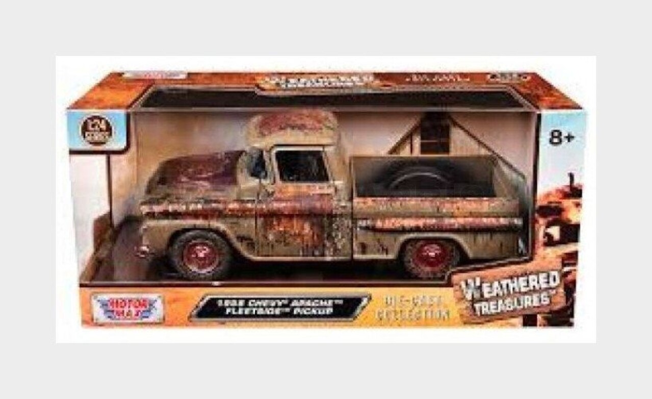 Chevrolet Chevrolet Apache Fleetside Pick-Up 1958 'Weathered Treasures' - 1:24 - Motor Max