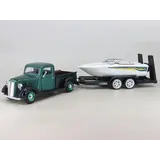 Ford Ford Pick-Up 1937 + Trailer + Speed Boat - 1:24 - Motor Max Ford Ford Pick-Up 1937 + Trailer + Speed Boat - 1:24 - Motor Max