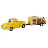 Ford Ford F-100 Pick-Up 1955 + Caravan - 1:24 - Motor Max Ford Ford F-100 Pick-Up 1955 + Caravan - 1:24 - Motor Max
