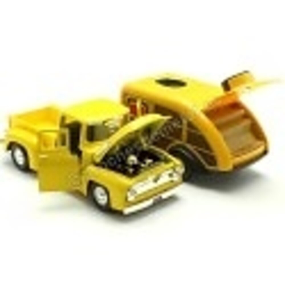 Ford Ford F-100 Pick-Up 1955 + Caravan - 1:24 - Motor Max Ford Ford F-100 Pick-Up 1955 + Caravan - 1:24 - Motor Max