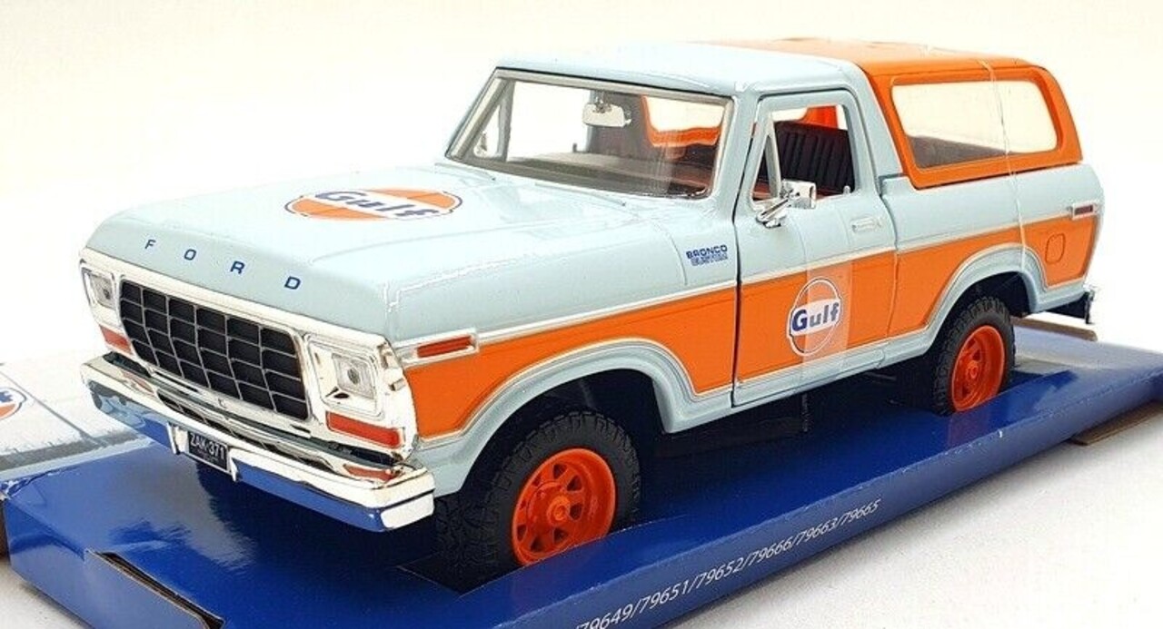 Ford Ford Bronco Hard Top 'Gulf' 1978 - 1:24 - Motor Max Ford Ford Bronco Hard Top 'Gulf' 1978 - 1:24 - Motor Max