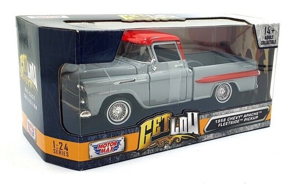 Chevrolet Chevrolet Apache Fleetside Pick-Up 'Get Low Series' 1958 - 1:24 - Motor Max Chevrolet Chevrolet Apache Fleetside Pick-Up 'Get Low Series' 1958 - 1:24 - Motor Max