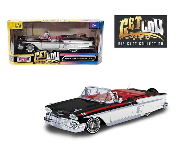 Chevrolet Chevrolet Impala Convertible 'Get Low' 1958 - 1:24 - Motor Max Chevrolet Chevrolet Impala Convertible 'Get Low' 1958 - 1:24 - Motor Max