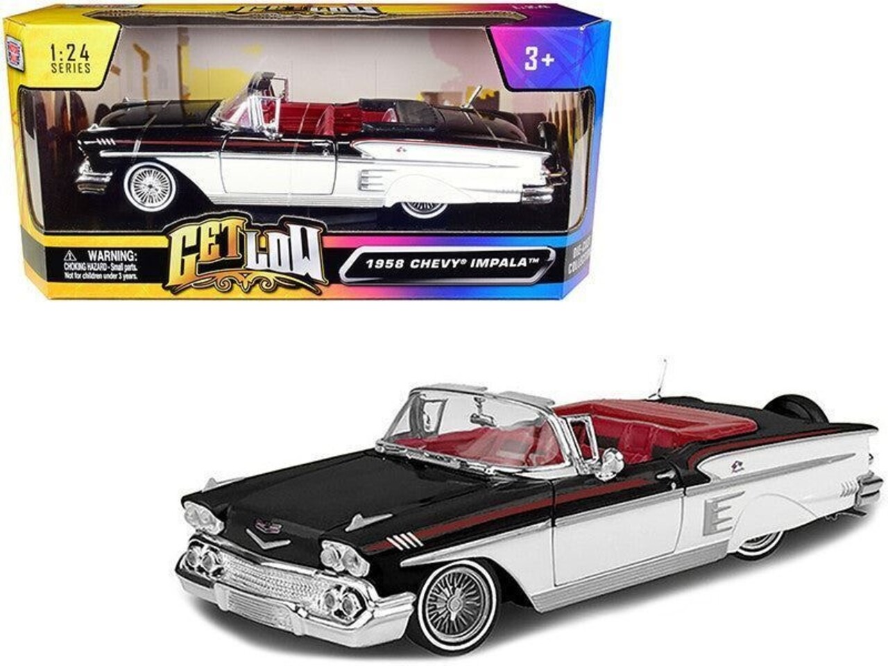 Chevrolet Chevrolet Impala Convertible 'Get Low' 1958 - 1:24 - Motor Max Chevrolet Chevrolet Impala Convertible 'Get Low' 1958 - 1:24 - Motor Max